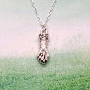 Figa Fist Luck Evil Eye Charm Silver Necklace